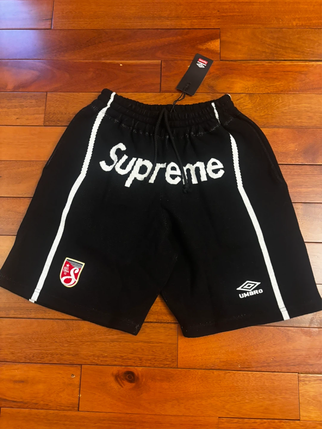 Supreme x Umbro Black Soccer Shorts
