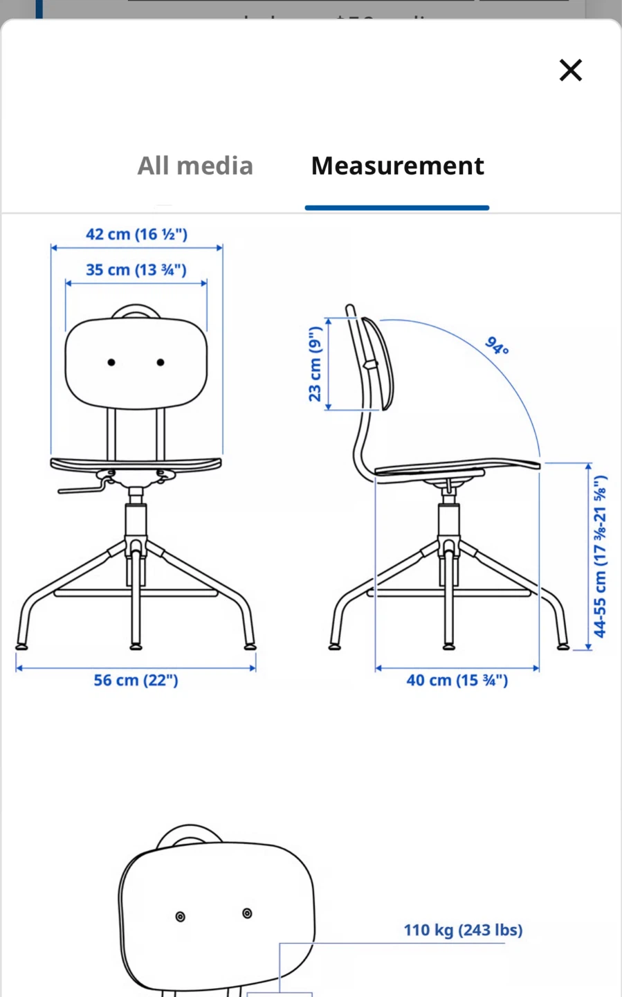 Kullaberg desk chair - IKEA - photo 2