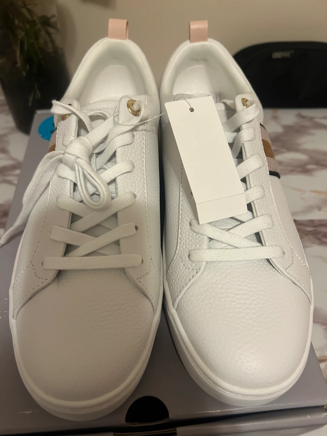 Ted Baker White Leather Sneakers size 10