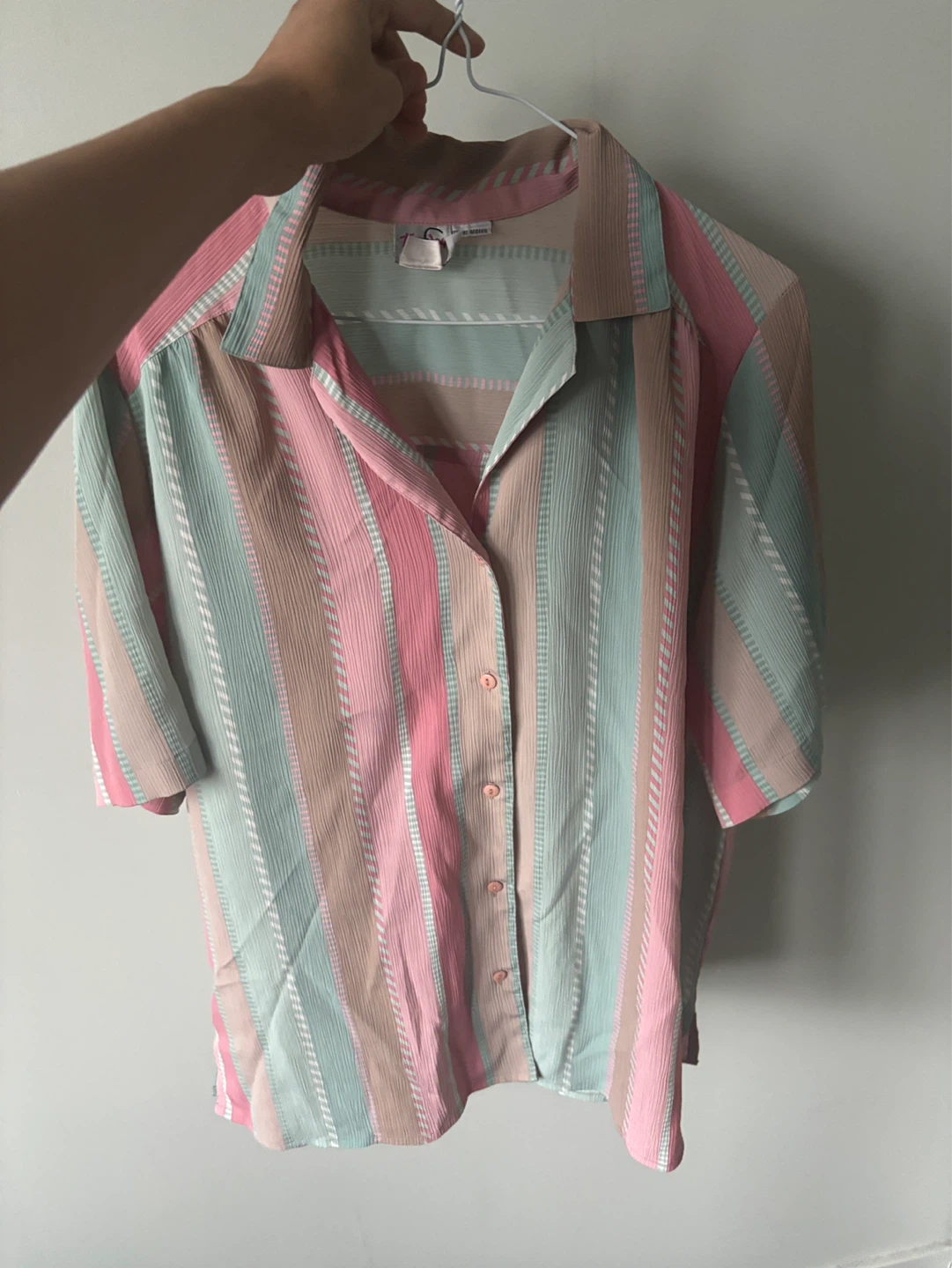 Tan Jay Striped Button-Up Shirt - Size 16 - photo 2