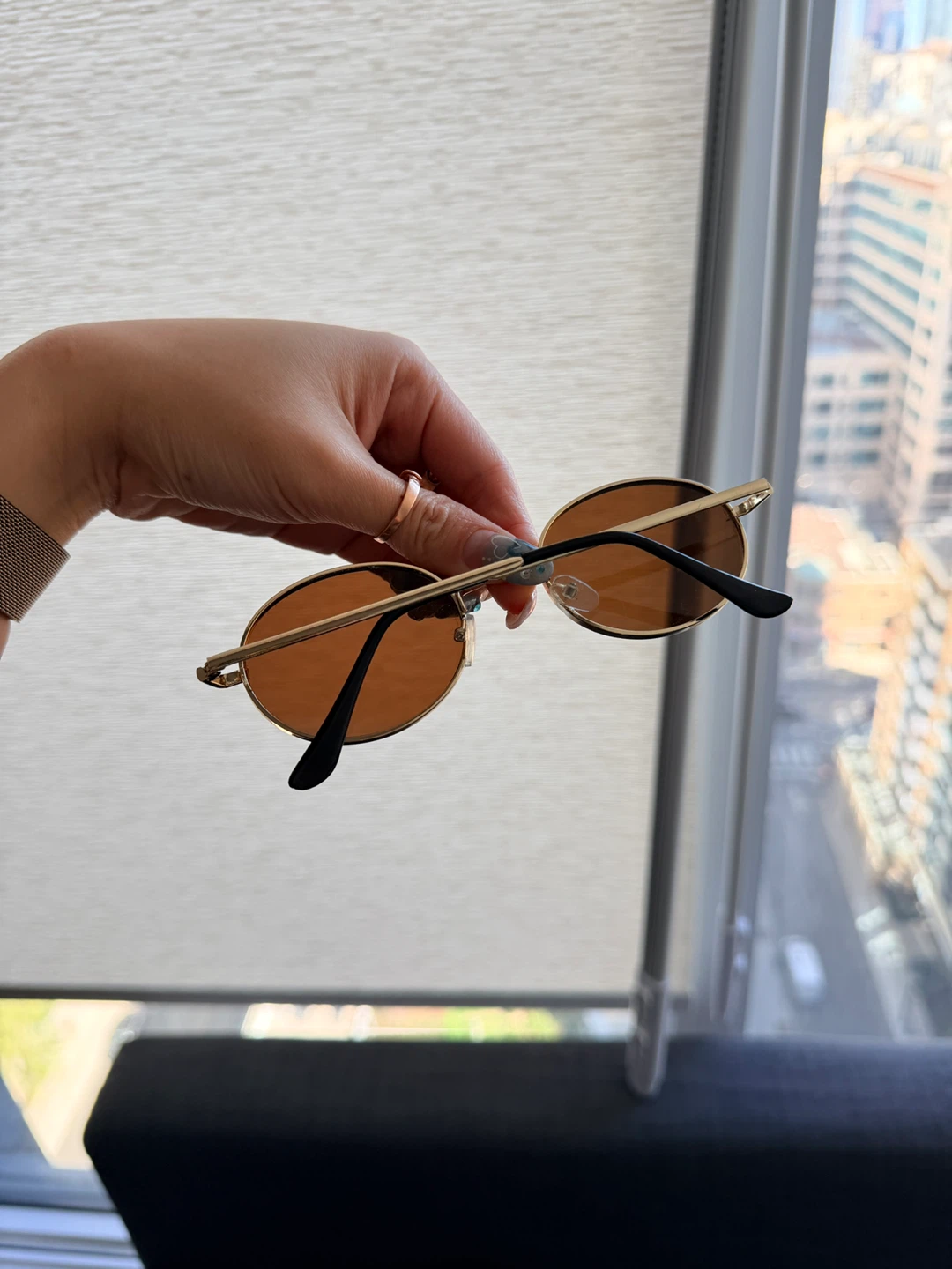 Gold Oval Sunglasses - photo 2