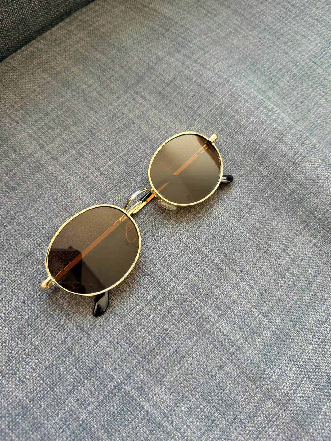 Gold Oval Sunglasses