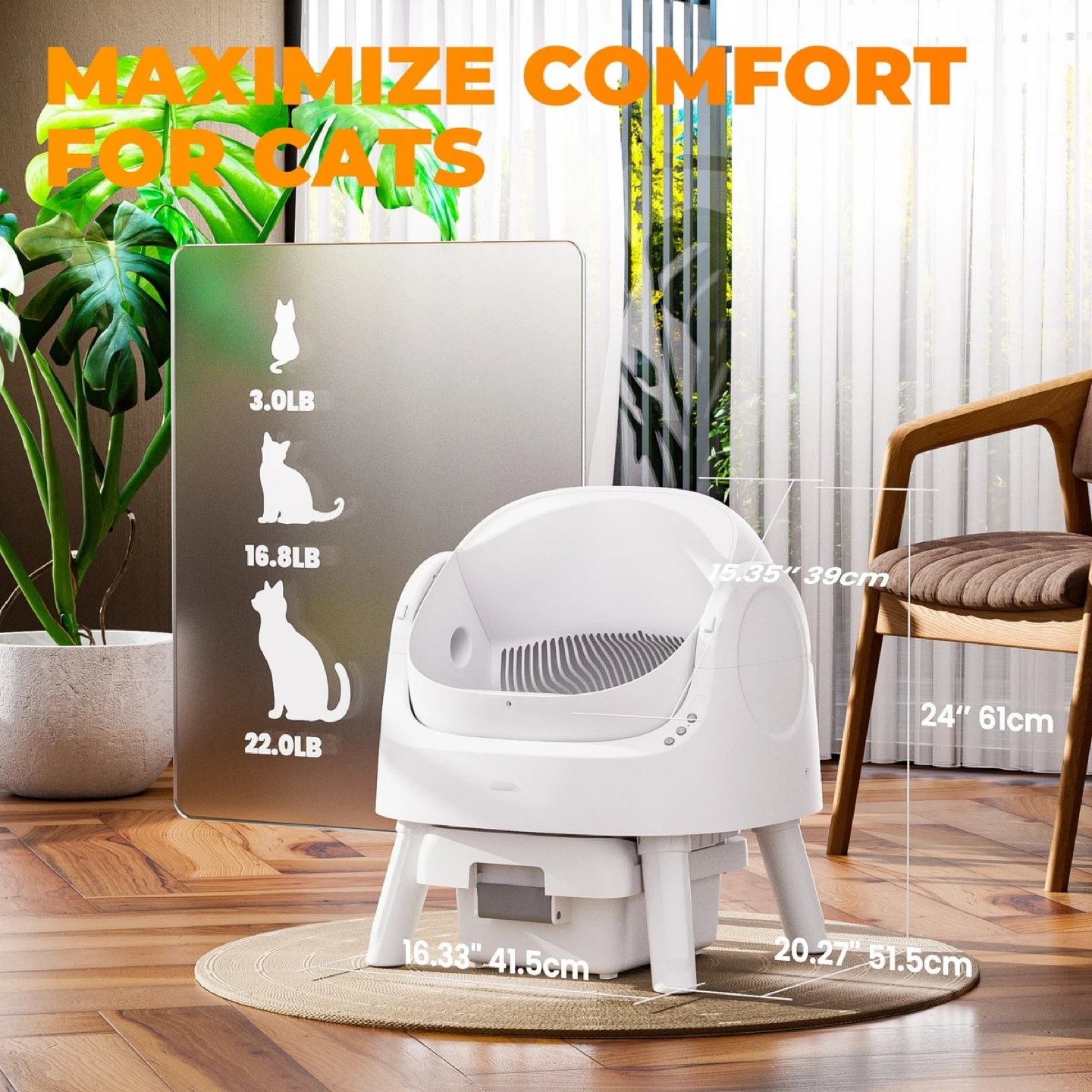 🔥Brand New Self-Cleaning Cat Litter Box - White - photo 3