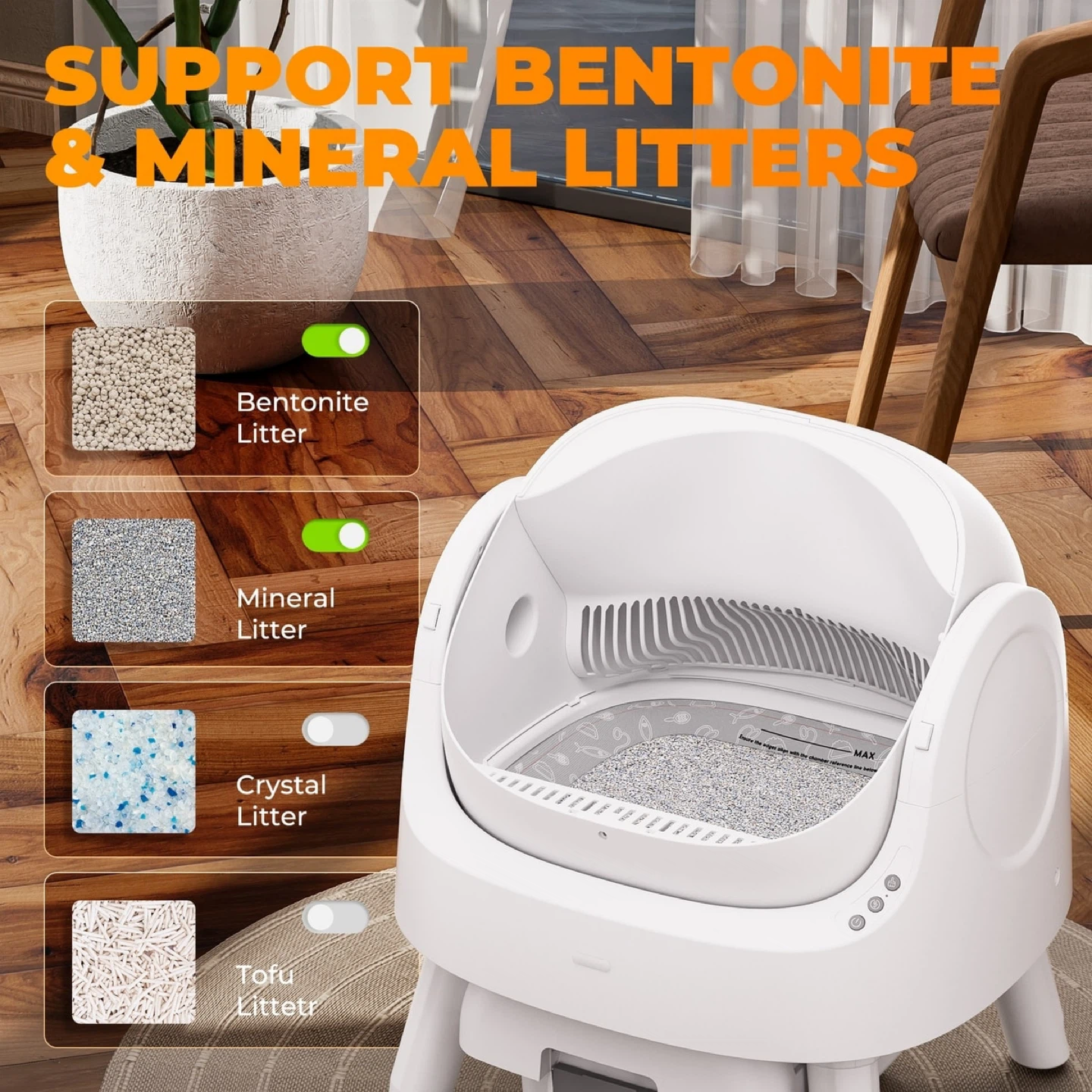 🔥Brand New Self-Cleaning Cat Litter Box - White - photo 5