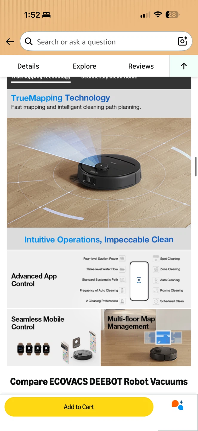 ECOVACS DEEBOT N20e Plus Robot Vacuum & Mop - photo 4