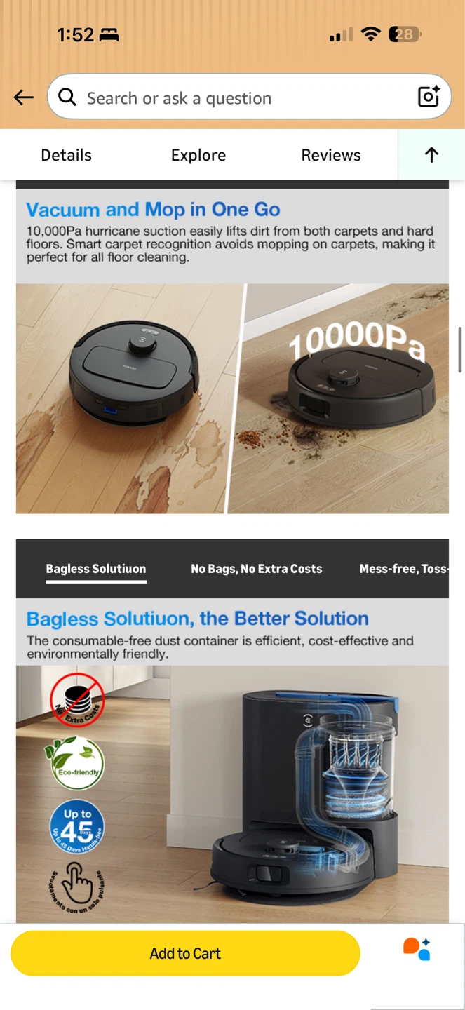 ECOVACS DEEBOT N20e Plus Robot Vacuum & Mop - photo 3
