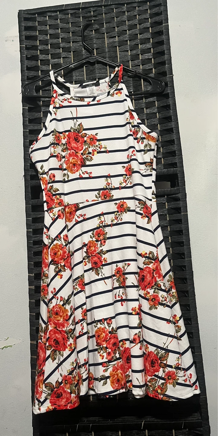 Sycamore Striped Floral Halter Dress size S/M/L - photo 3