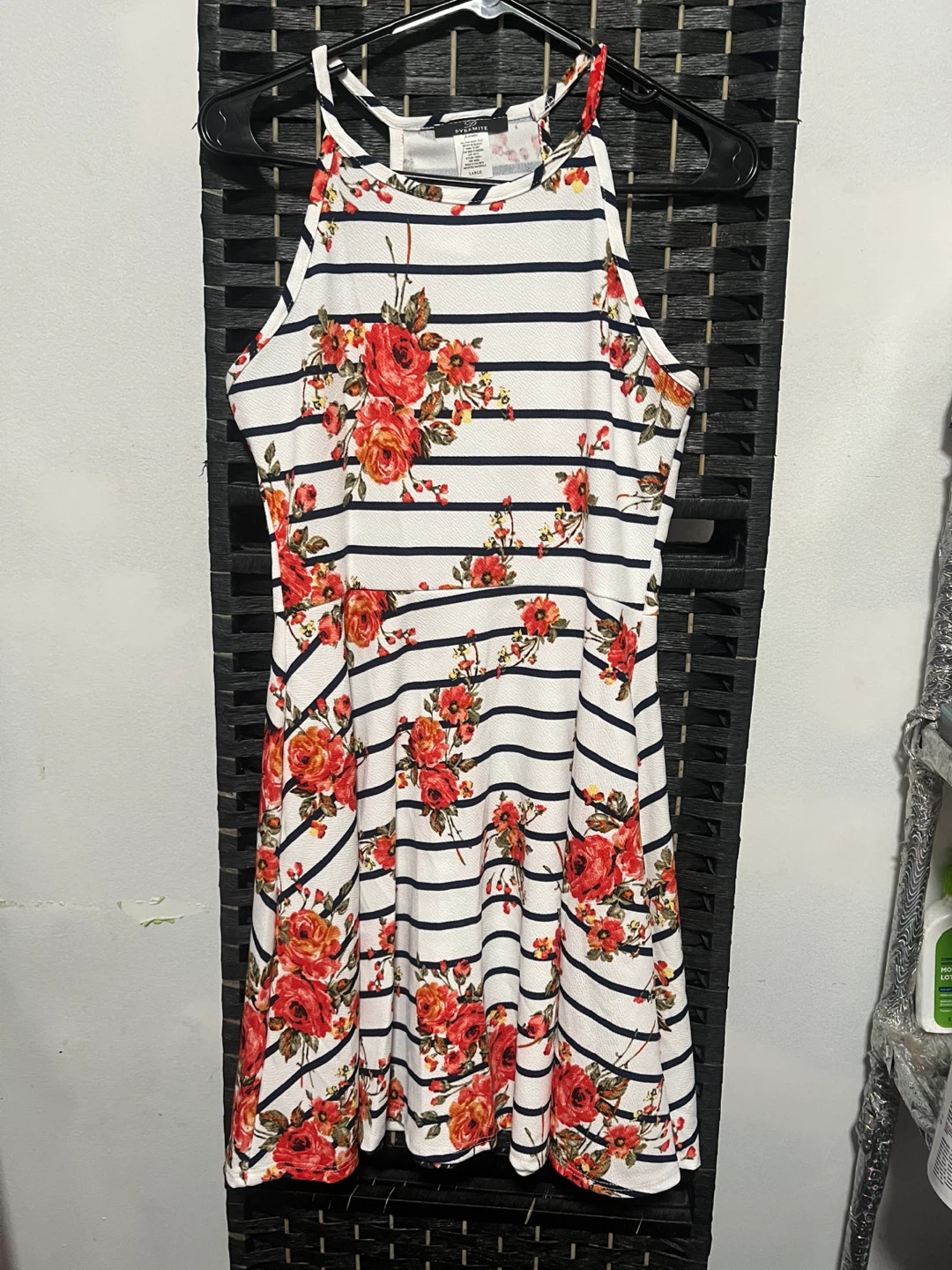 Sycamore Striped Floral Halter Dress size S/M/L - photo 2