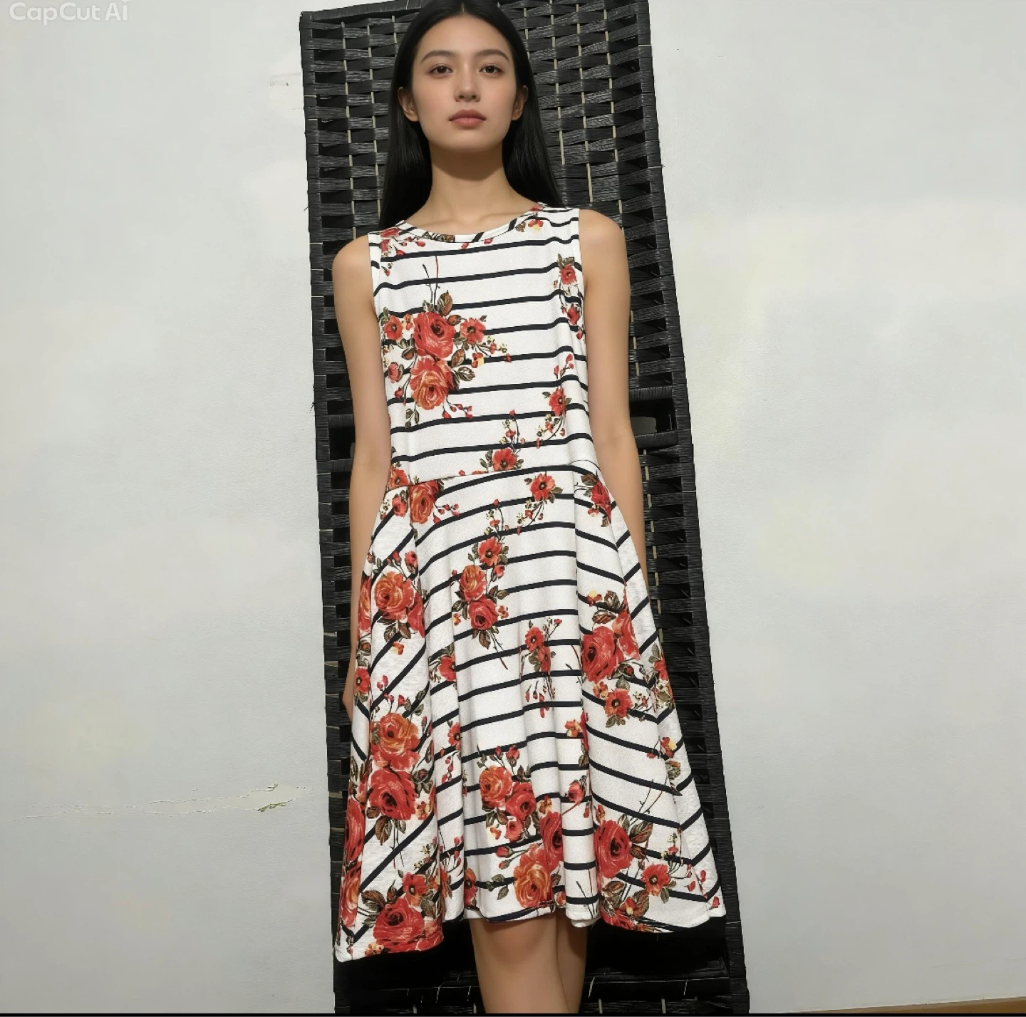 Sycamore Striped Floral Halter Dress size S/M/L