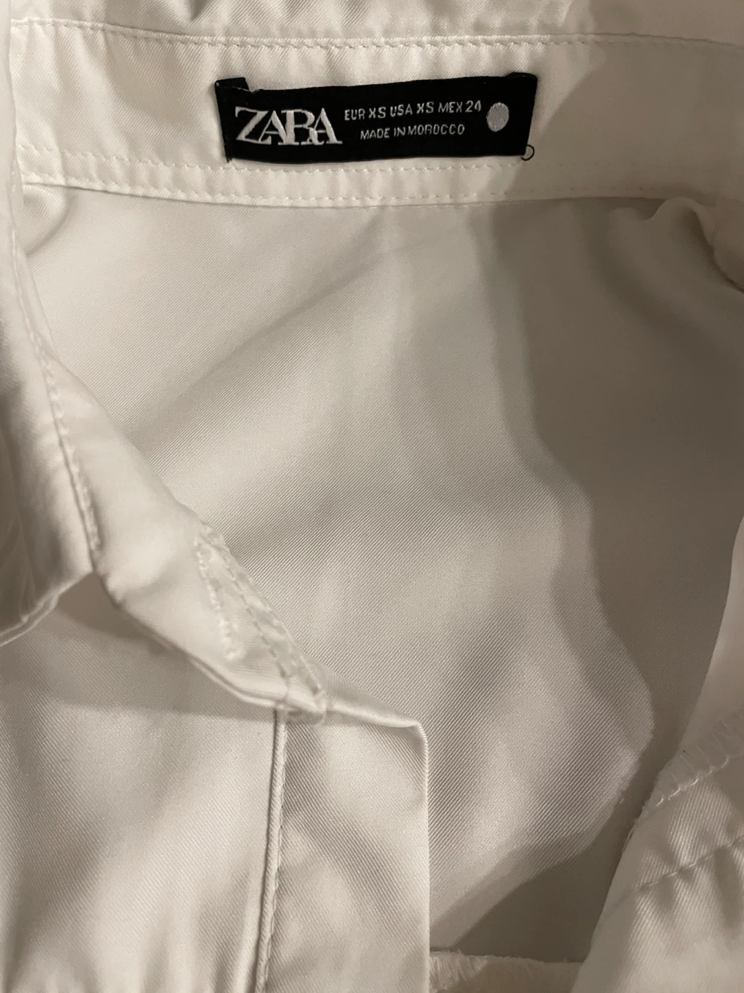 Zara White Tiered Shirt Dress XS - photo 2