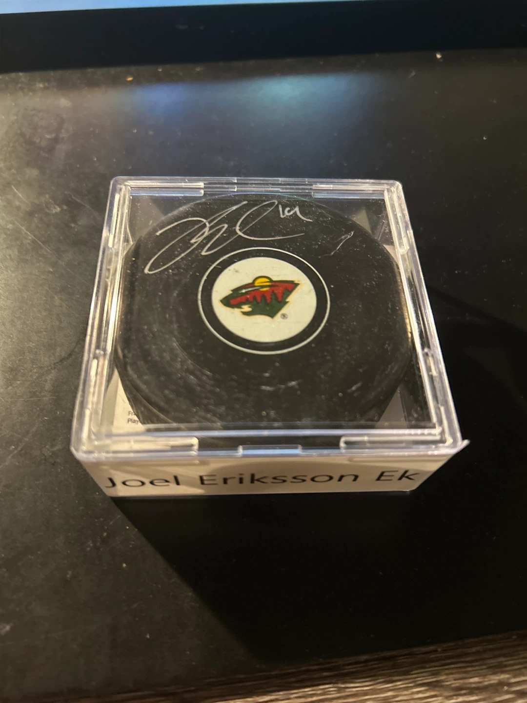 Joel Eriksson Ek Signed Hockey Puck 🥅🏒
