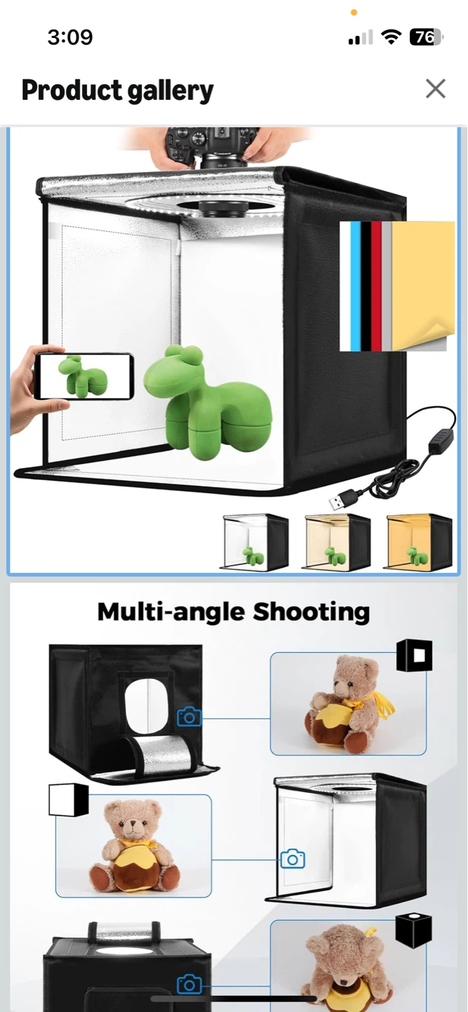 Portable Photography Light Box Studio