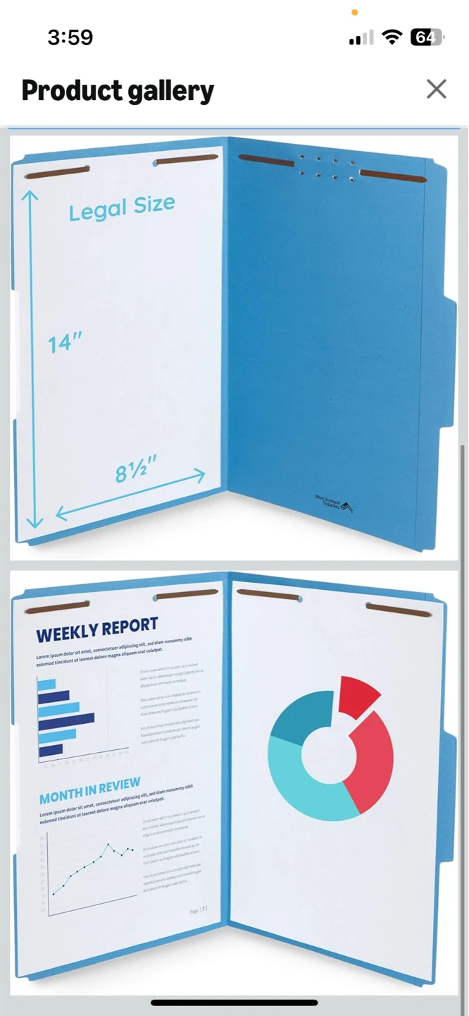 Blue Sky Filing Folders - Legal Size 50 pack - photo 2