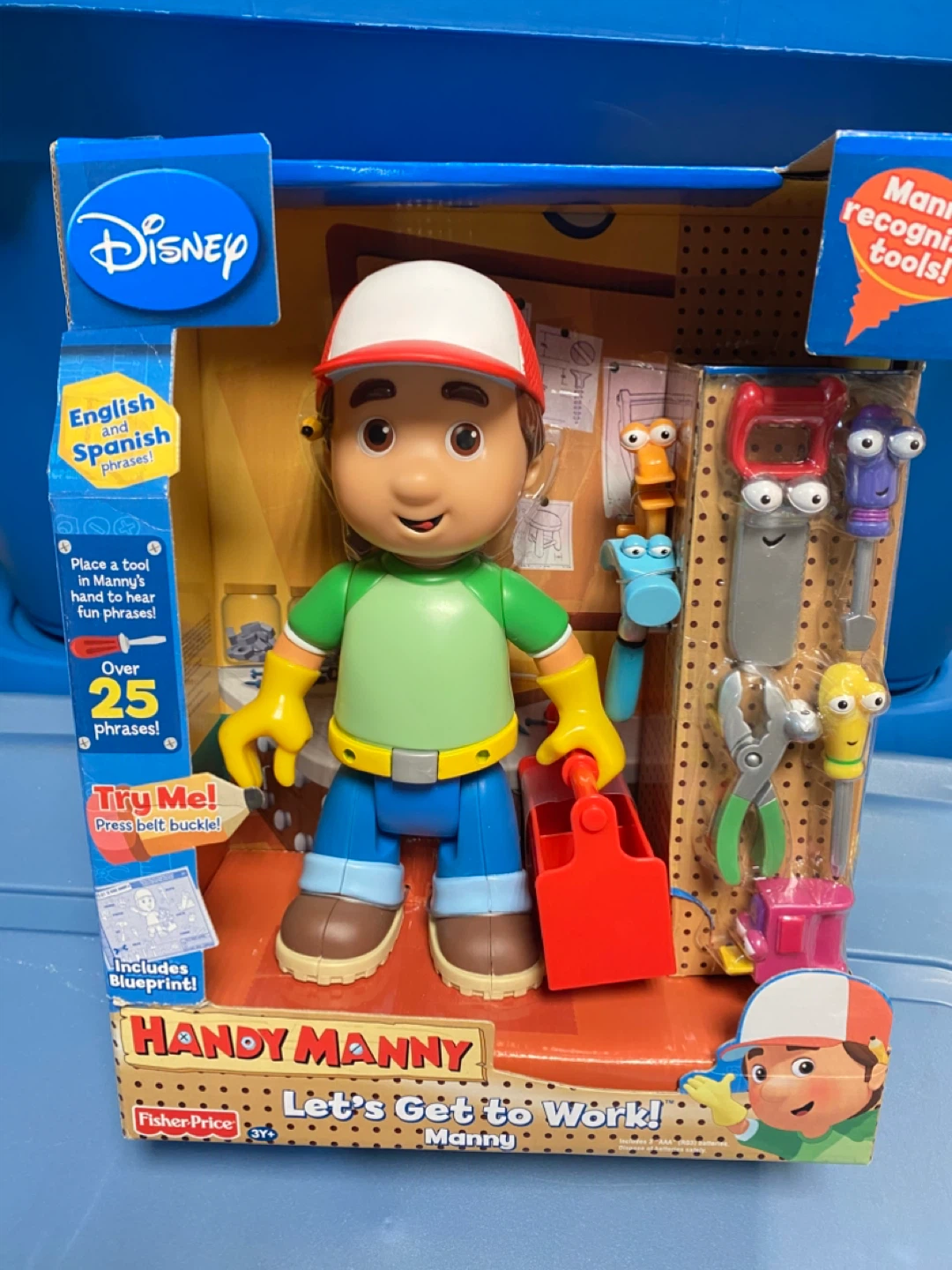 Disney Fisher-Price Handy Manny Lets Get to Work Manny Toy Rare!