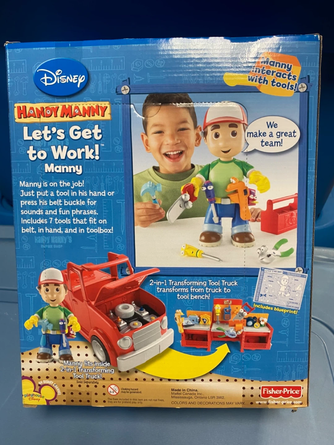 Disney Fisher-Price Handy Manny Lets Get to Work Manny Toy Rare! - photo 2