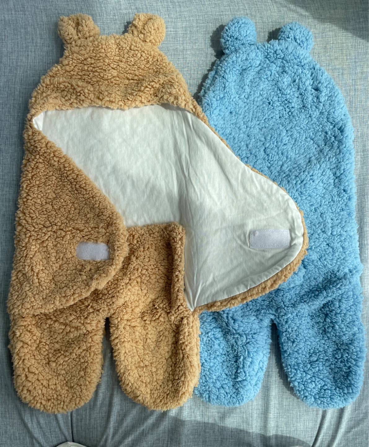 Baby Bear Fleece Swaddle Sleep Sack Set - photo 2