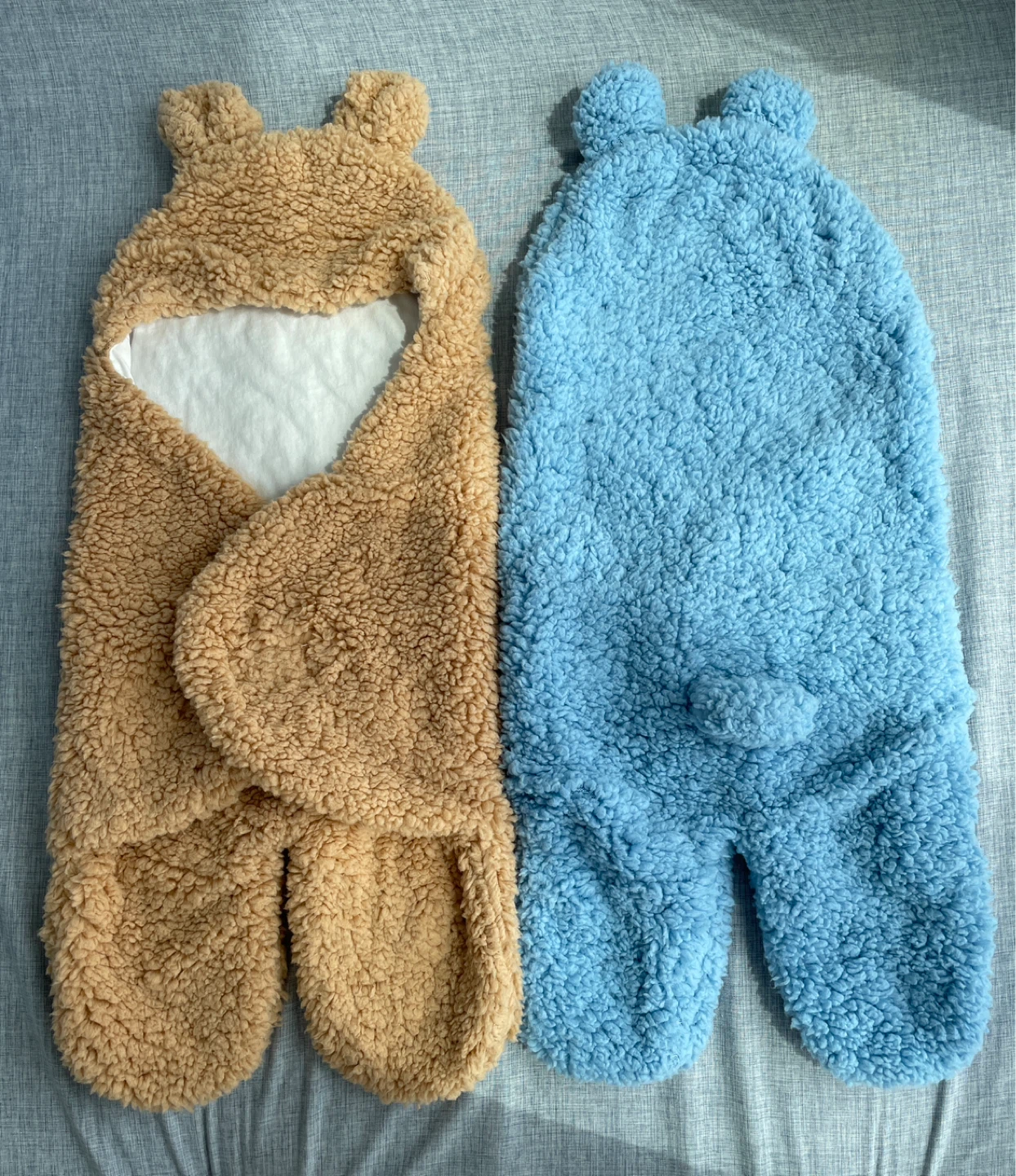 Baby Bear Fleece Swaddle Sleep Sack Set
