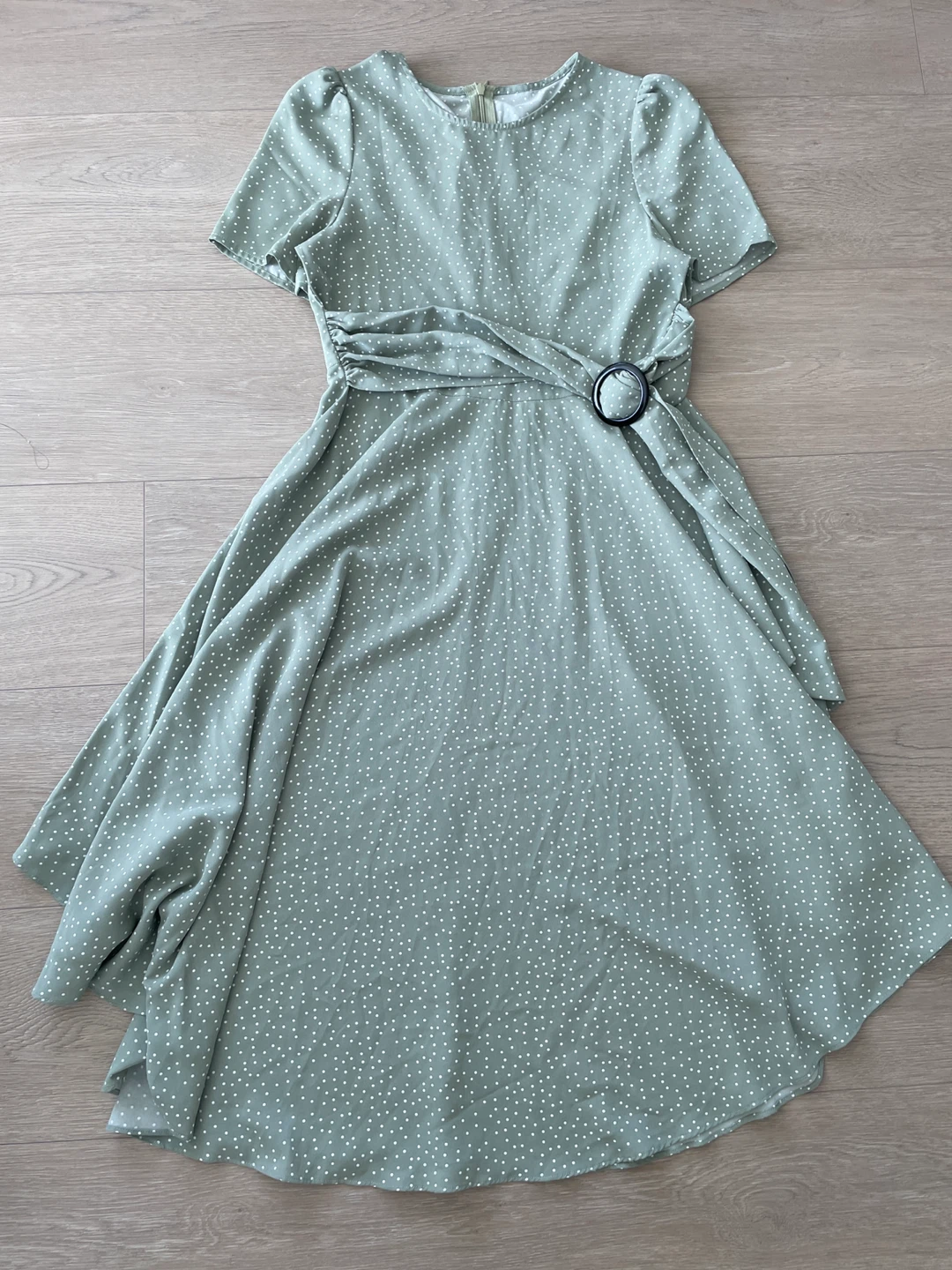 Sage Green Polka Dot Dress