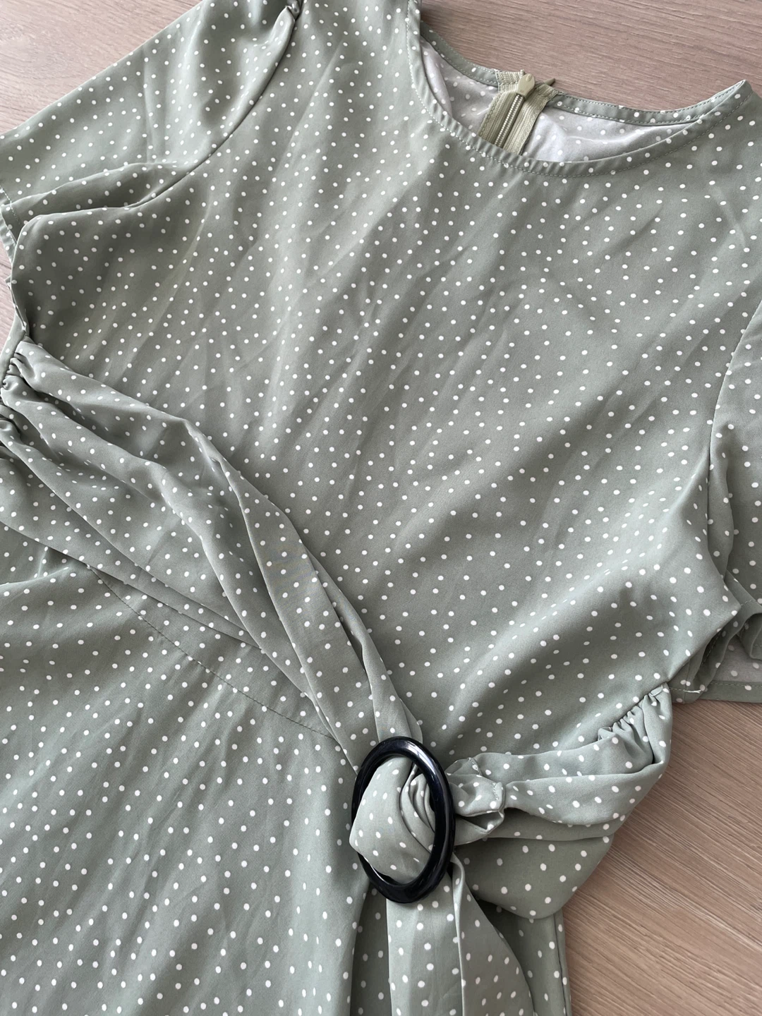 Sage Green Polka Dot Dress - photo 2