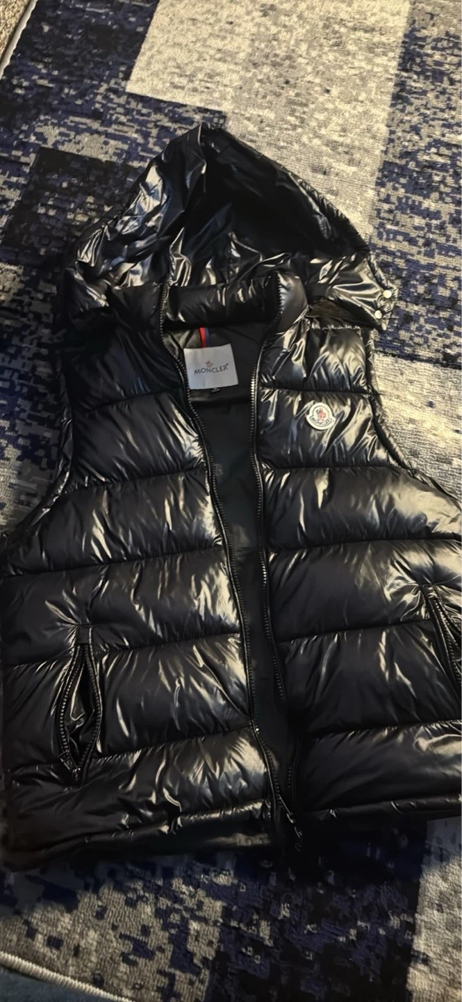Moncler Black Puffer Vest Size 2