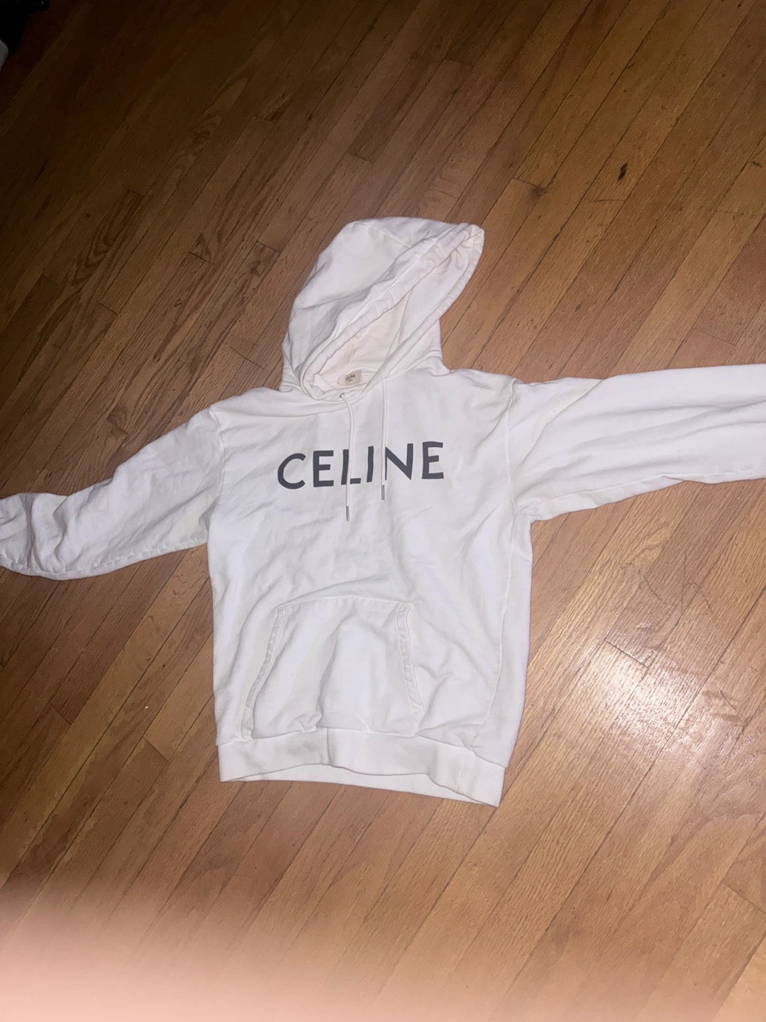 Celine Paris White Cotton Hoodie - photo 2