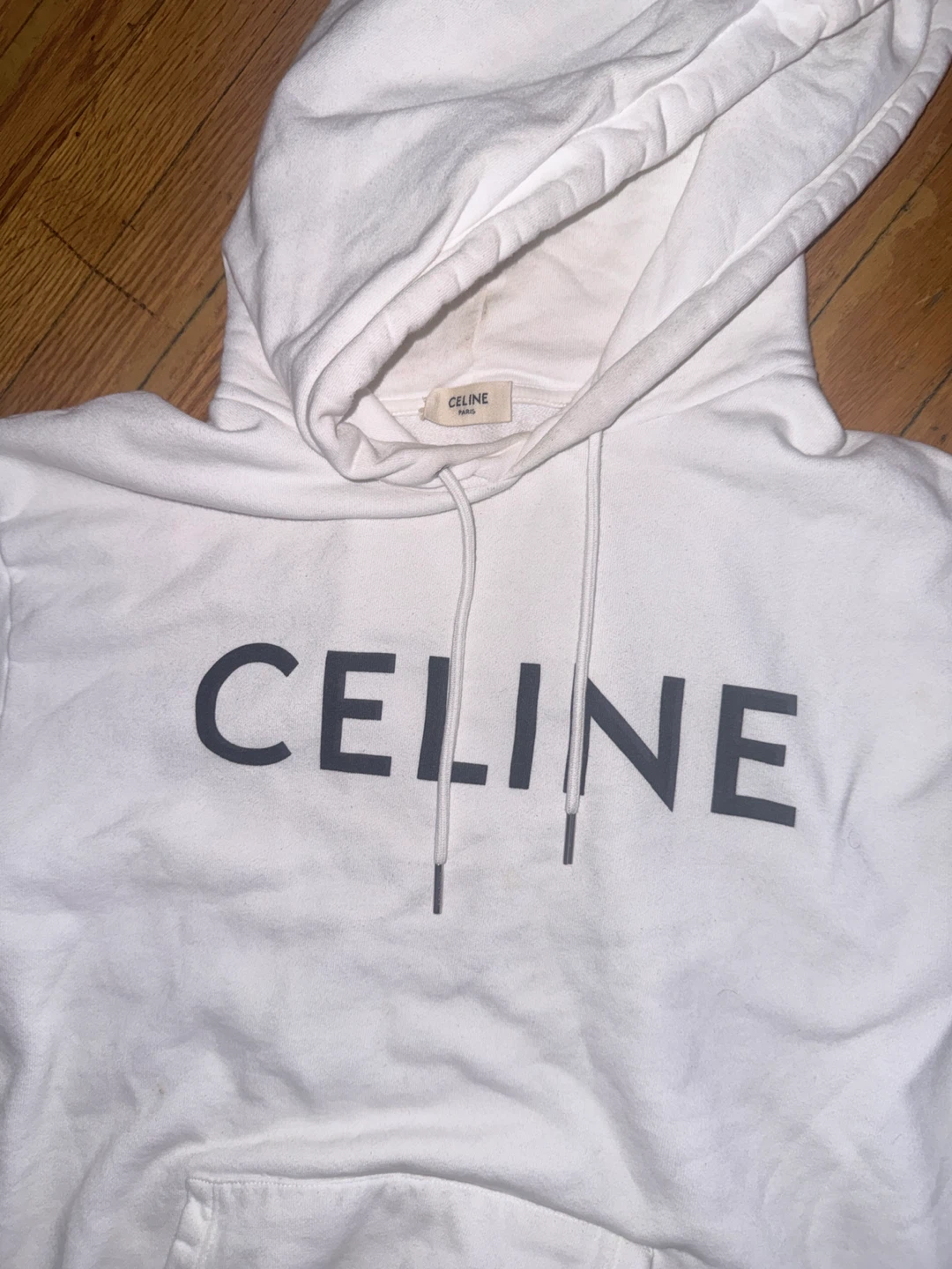 Celine Paris White Cotton Hoodie - photo 4