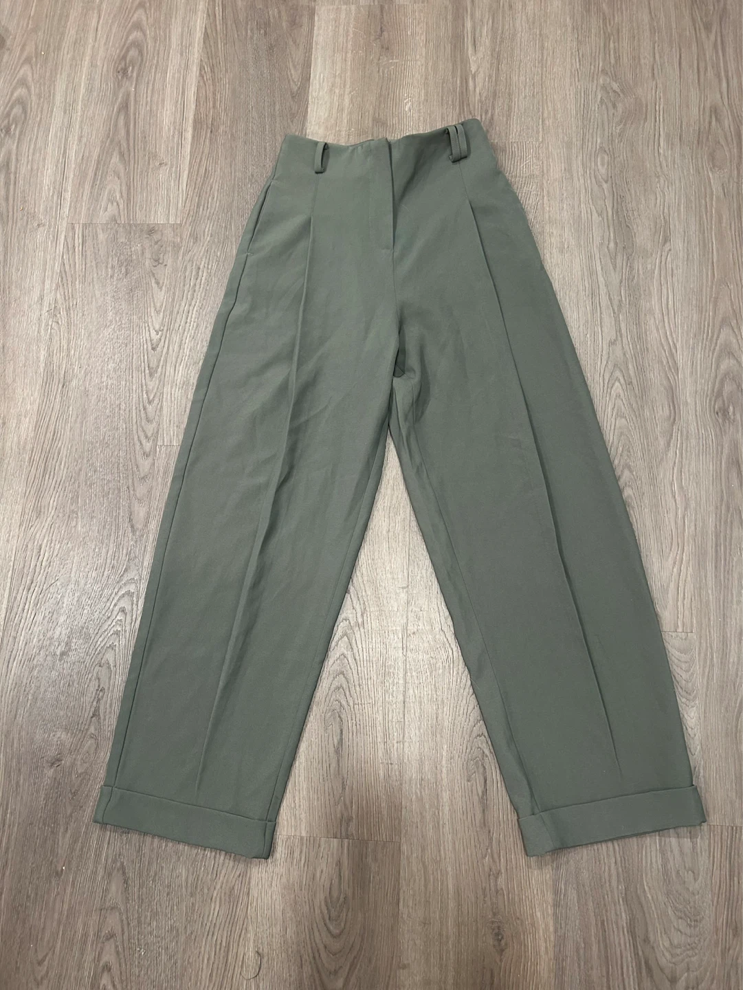 Women's Wide Leg Trousers - Sage Green