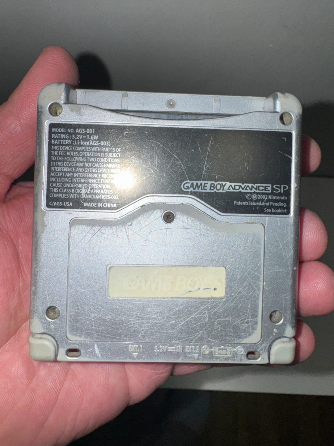 (Broken) Nintendo Game Boy Advance SP Silver with 2 Games - photo 3
