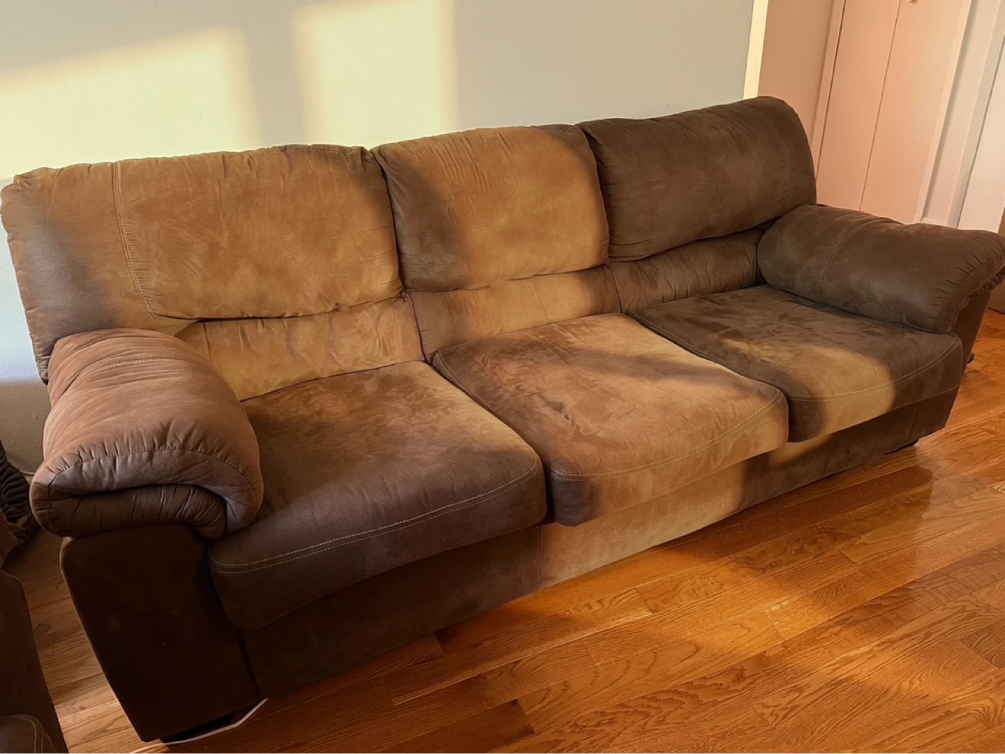 Ashley Brown Sofa Bed with Mattress