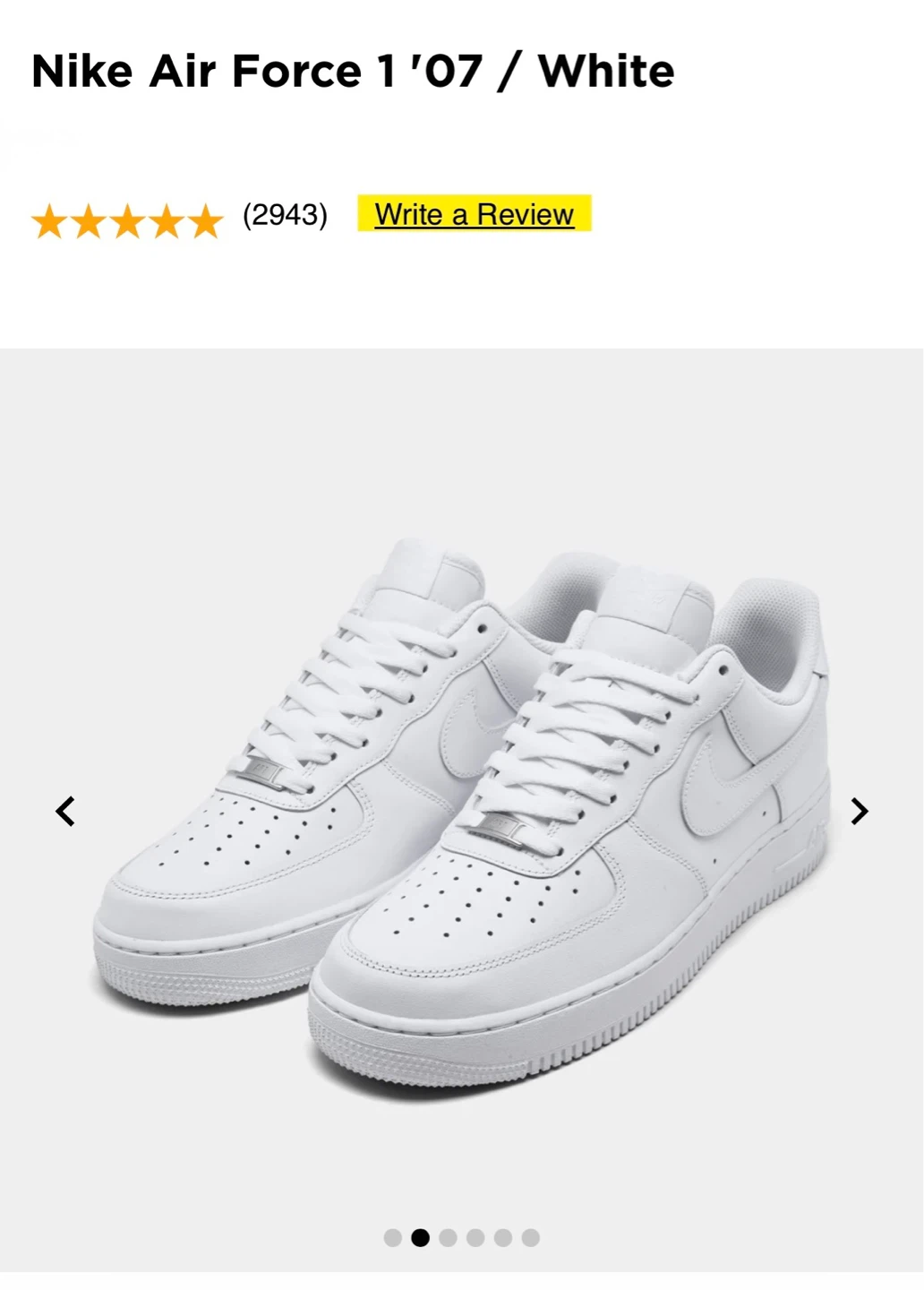 Nike Air Force 1 '07 White Sneakers