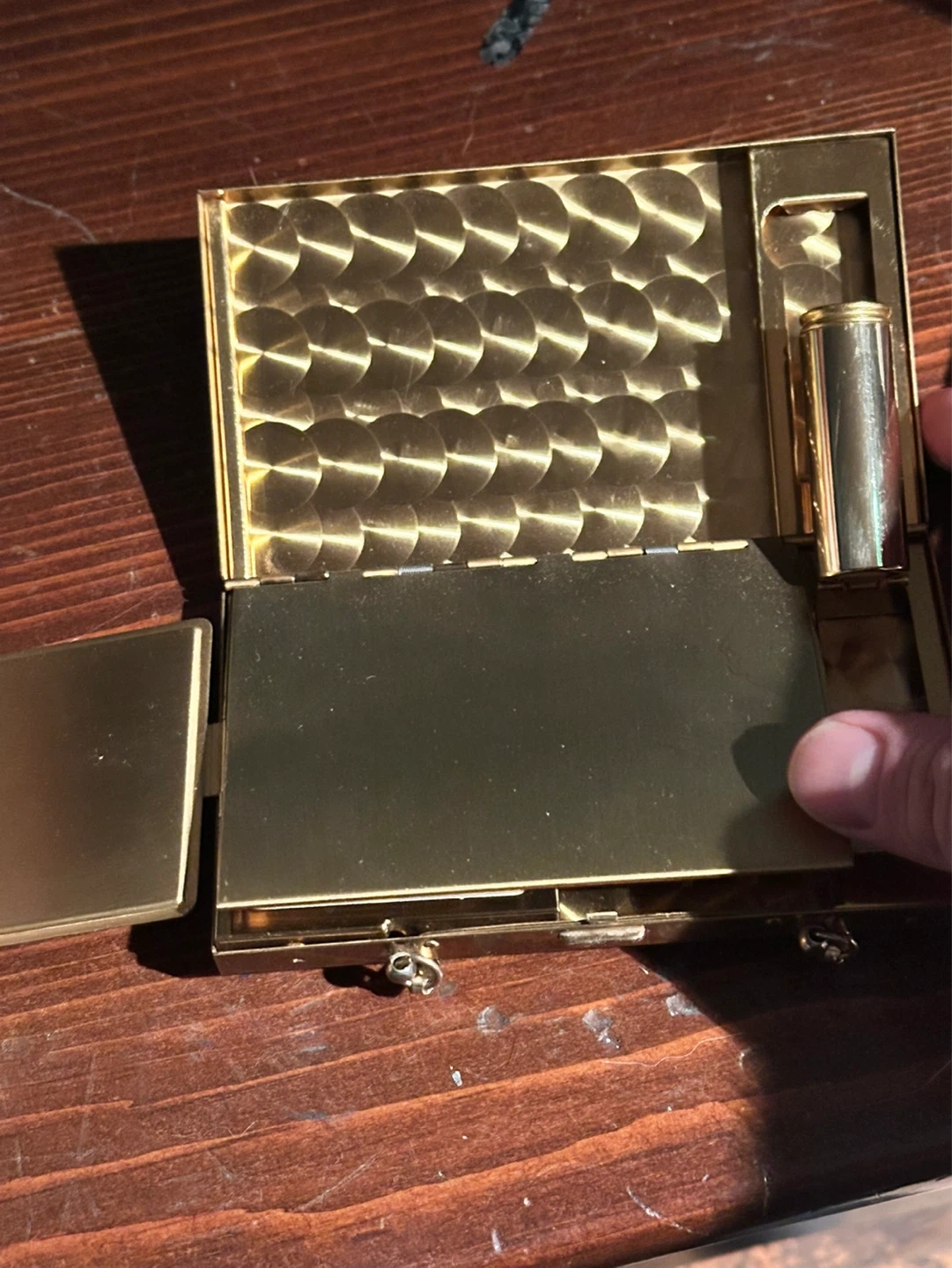 Vintage Marhill Genuine Mother Of Pearl Evening Bag Compact - photo 5
