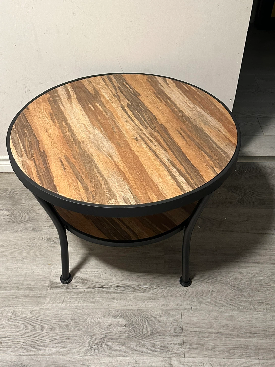 O&K FURNITURE Rustic Round Coffee Table - photo 5