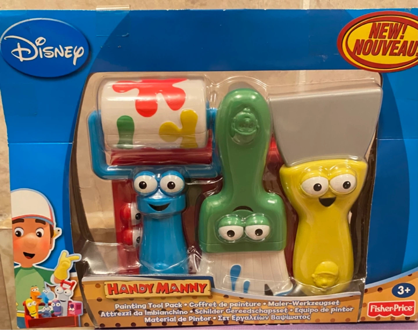 Disney Fisher-Price Rare Handy Manny Painting Tool Pack New!