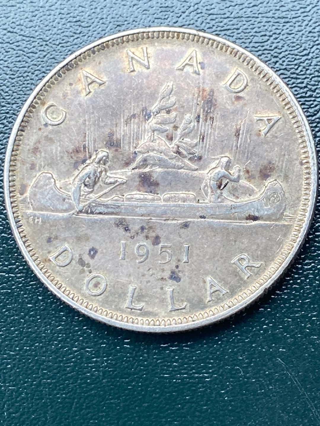 1951 Canadian Dollar Coin - photo 3