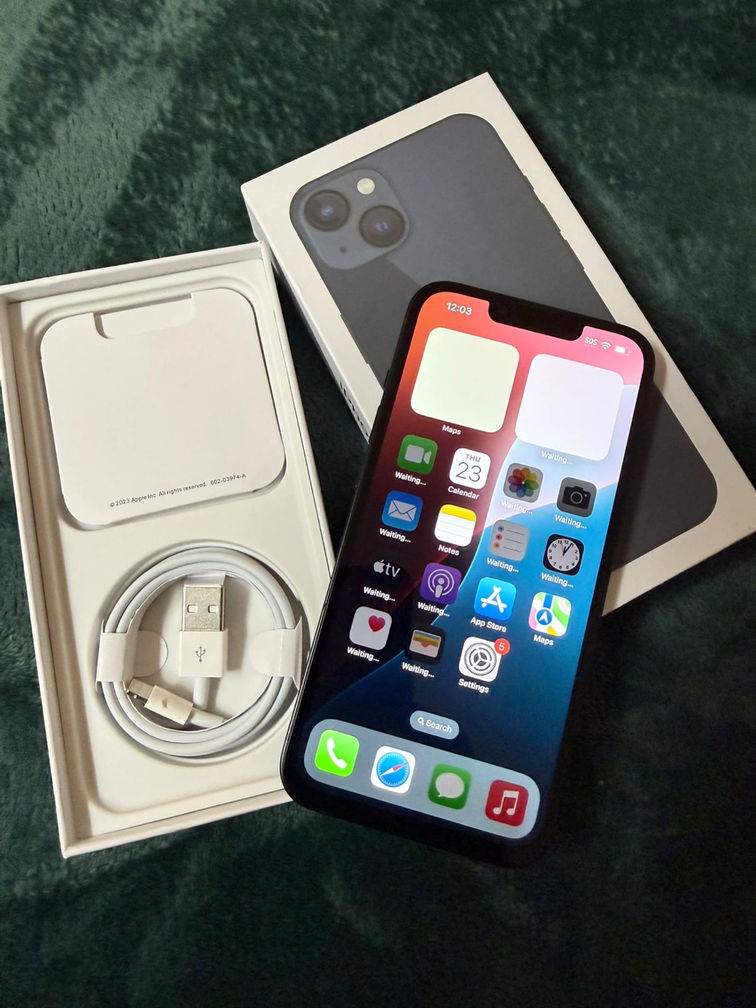 Apple iPhone 13 Pink & Blue and White