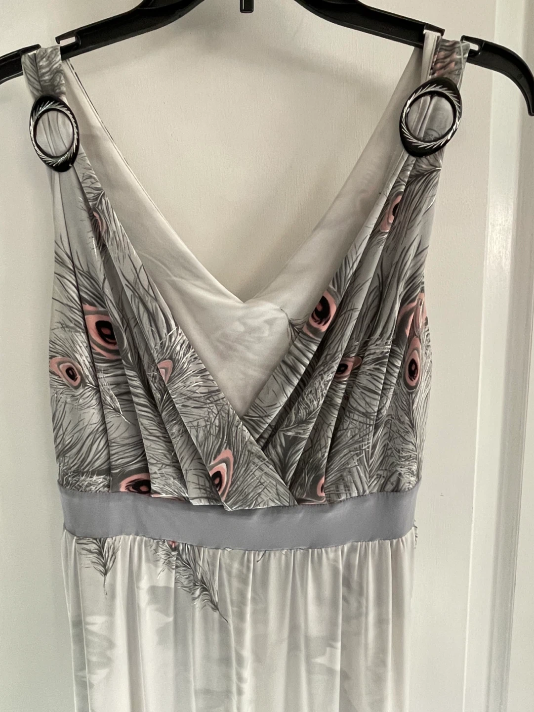 Women's Peacock Feather Maxi Dress size Medium
