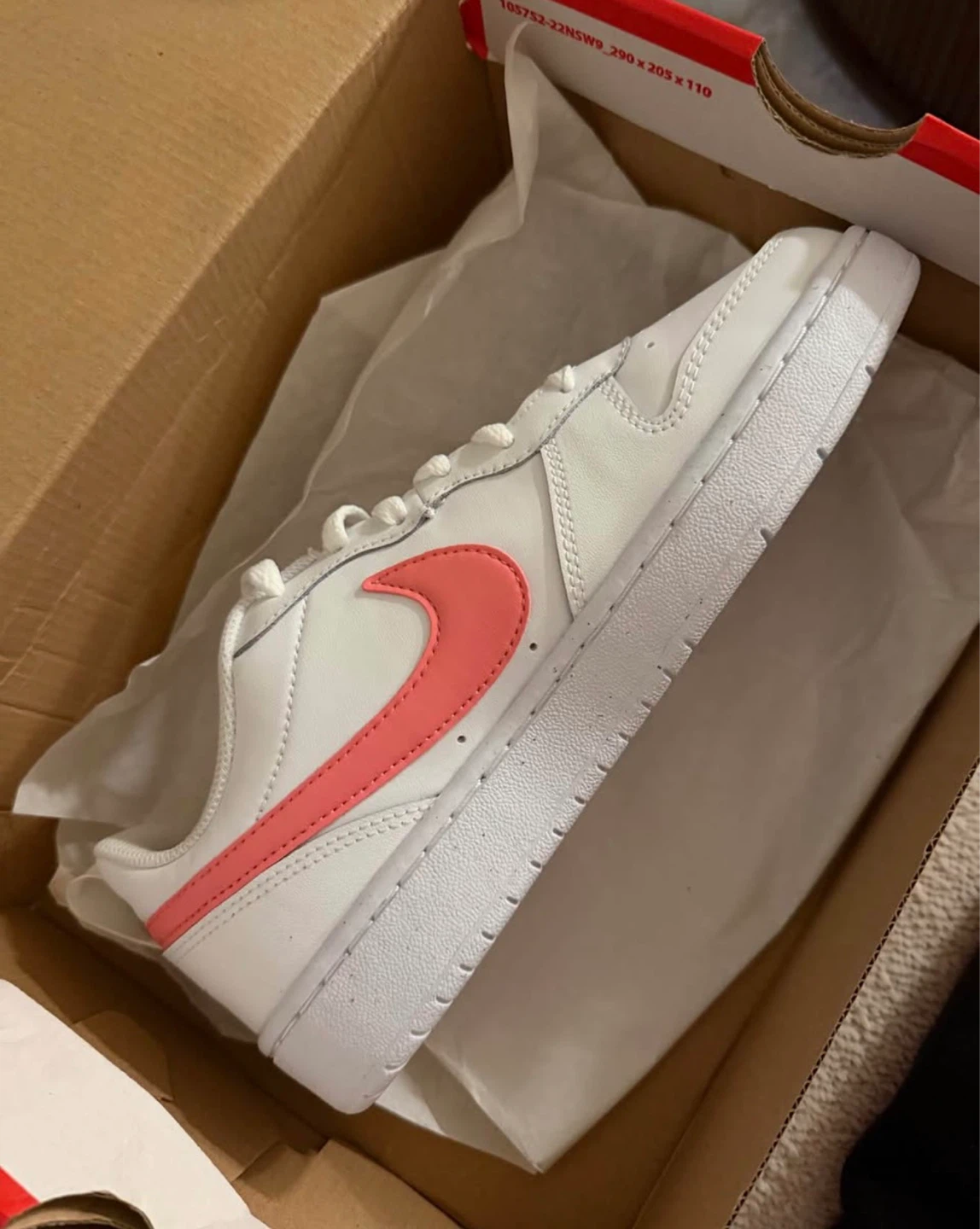 Nike White and Coral Sneakers