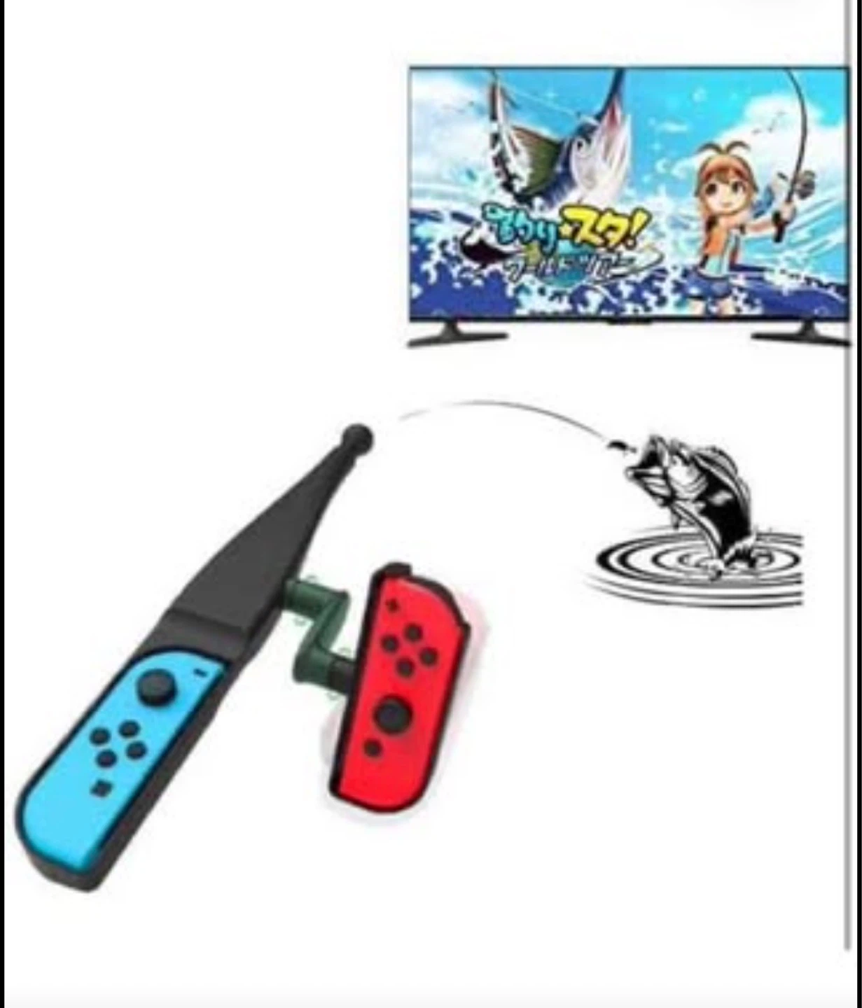 DOBE Fishing Rod Controller for Nintendo Switch Joy-Con