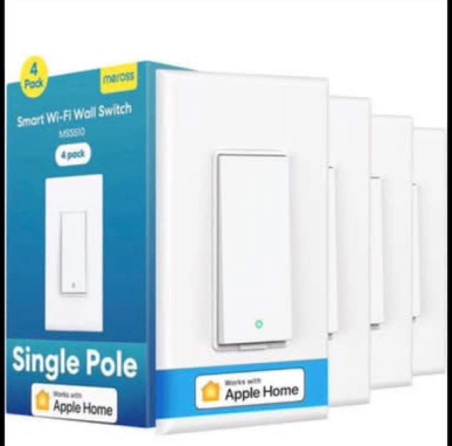 Meross Smart Wi-Fi Wall Switch (4 Pack)