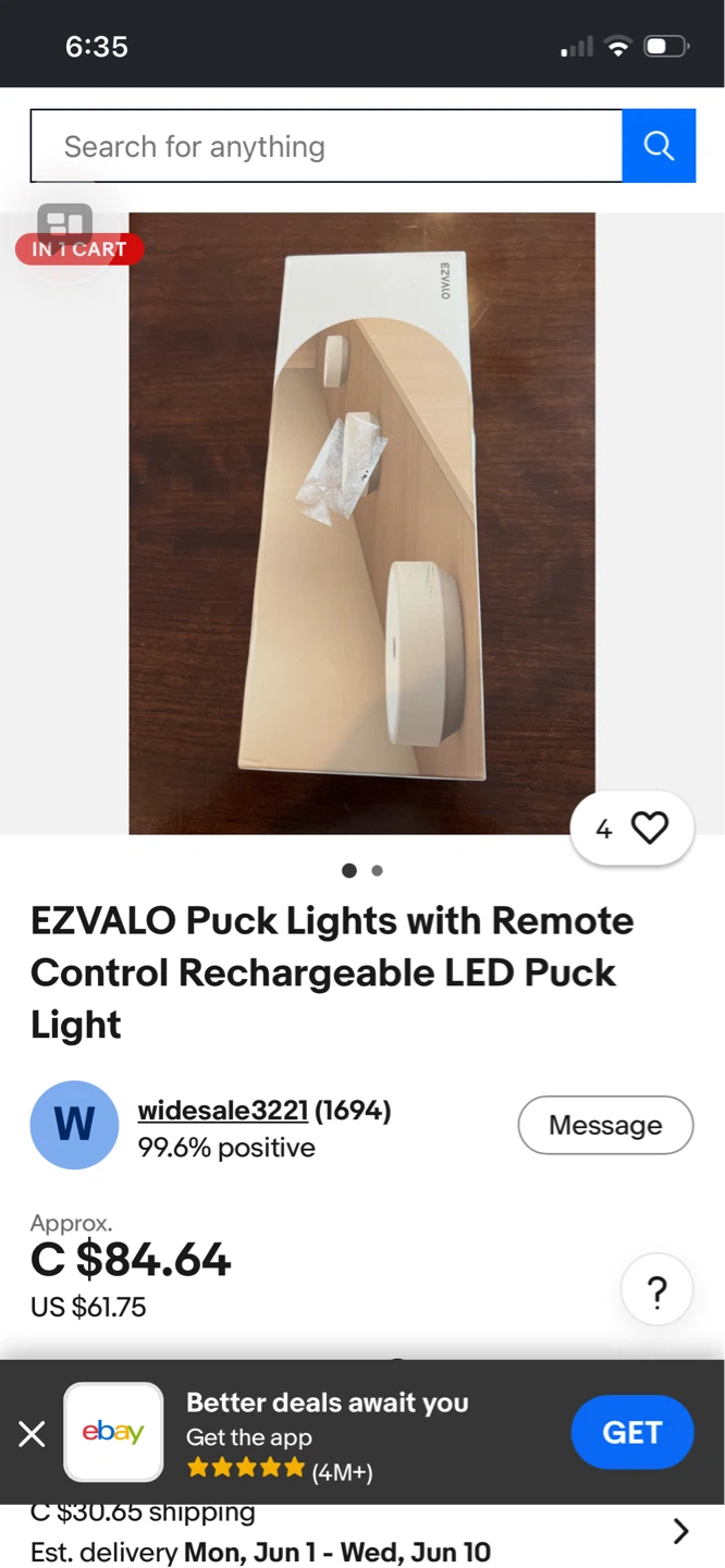 EZVALO Puck Lights with Remote - photo 4