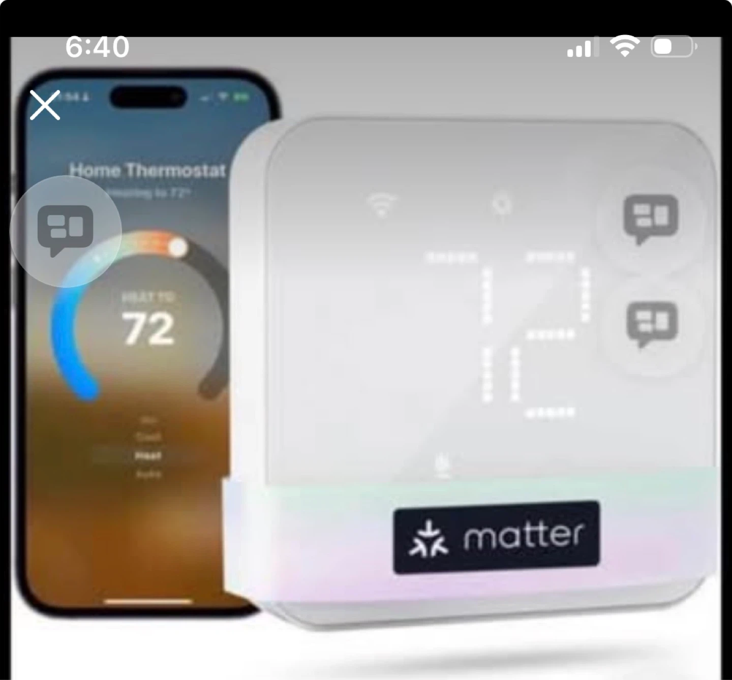 White "matter" Smart Thermostat