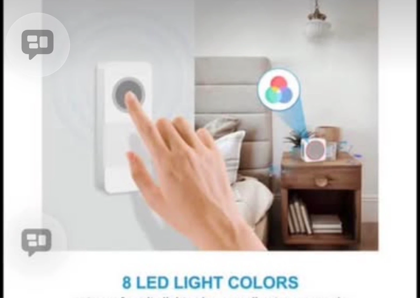White Wireless Speaker with 8 LED Light Colors - photo 2