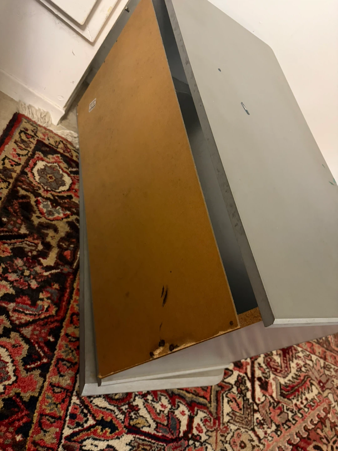 Grey TV Stand with Glass Door - photo 4