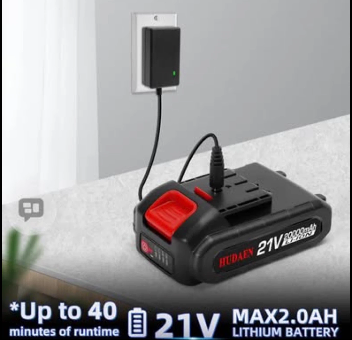 HUDAEN 21V 2000mAh Lithium-Ion Battery