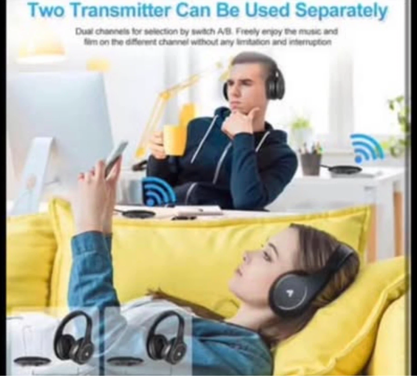 Wireless Headphones with Transmitter