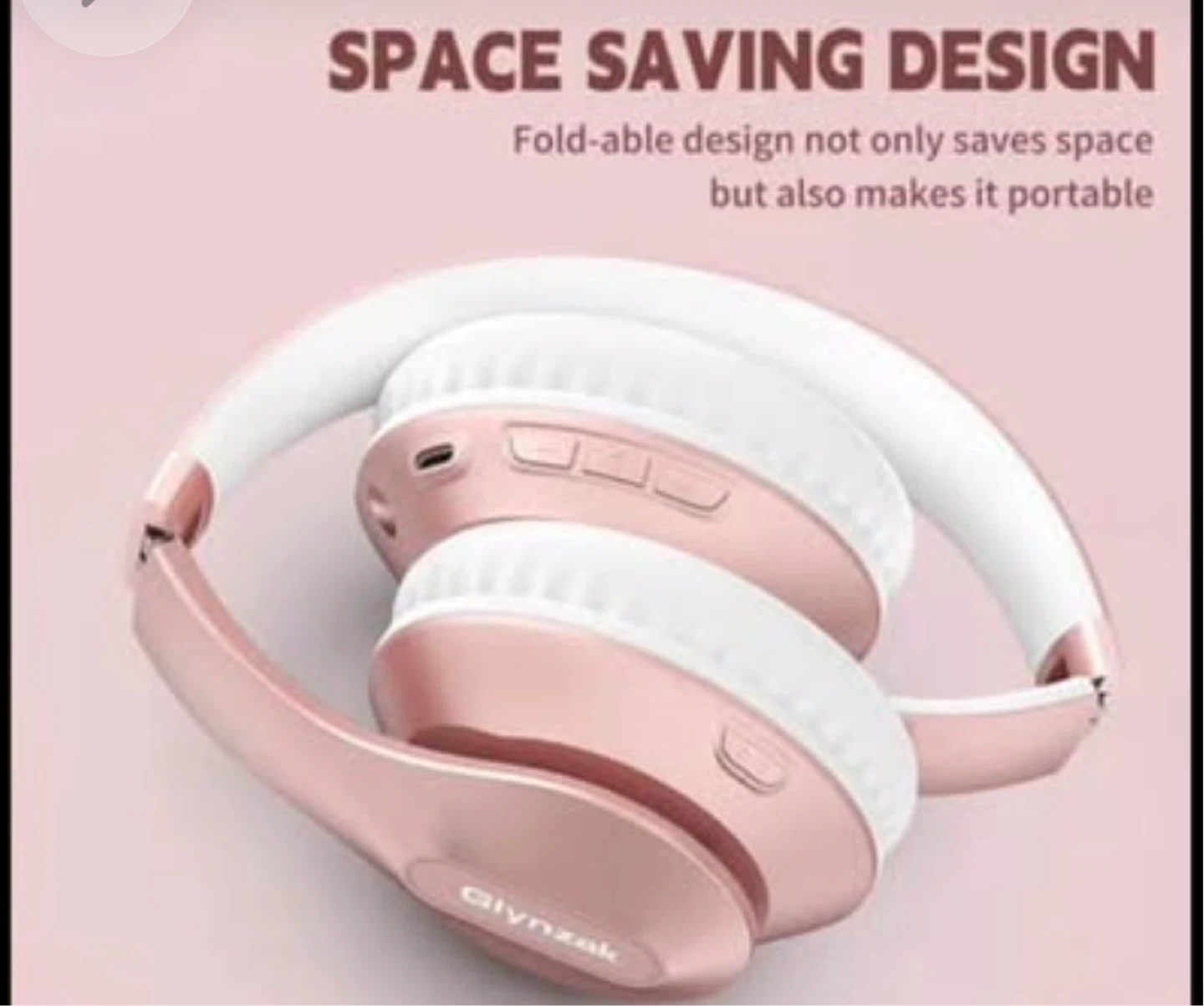 Glynzak Bluetooth Headphones - Rose Gold - photo 3