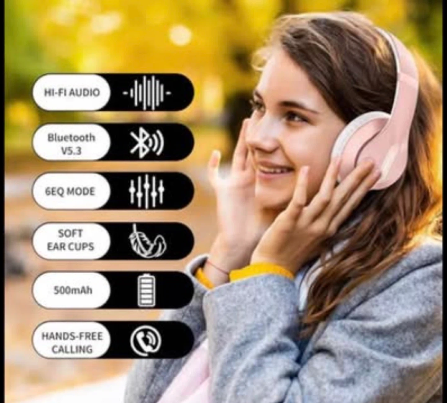 Glynzak Bluetooth Headphones - Rose Gold - photo 2