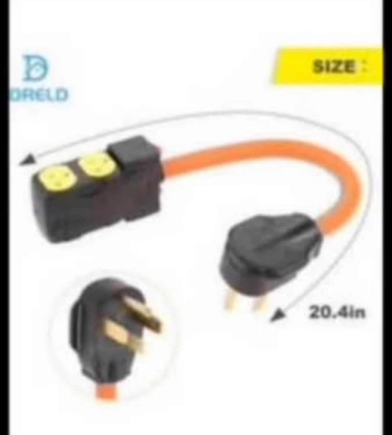 DRELD NEMA 14-50p to 5-15/20R Adapter Cord