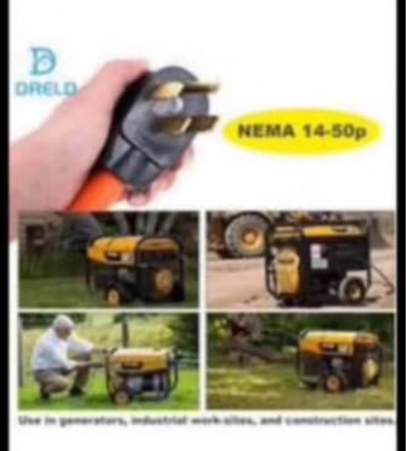 DRELD NEMA 14-50p to 5-15/20R Adapter Cord - photo 5