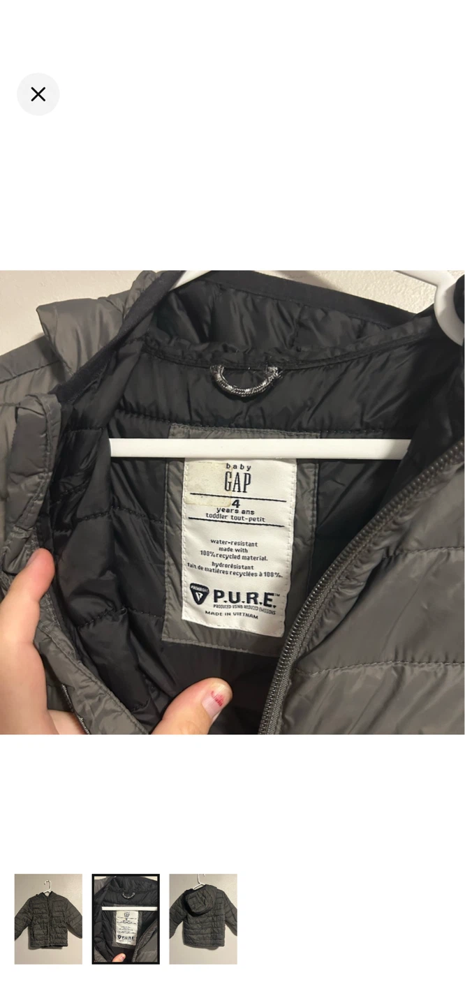 Gap Puffer Jacket - Grey - photo 2